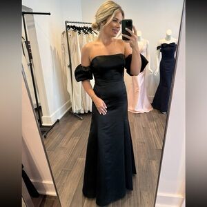 WToo Emily Strapless Gown in Black s. 8